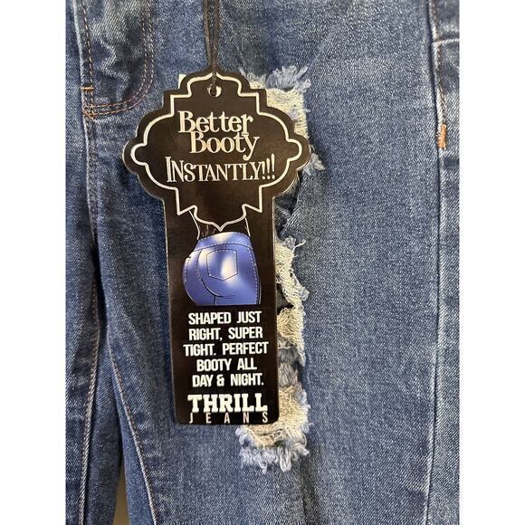 Thrill Jeans Better Booty Instantly Size 9 Juniors Jeans Distressed Casual - Picture 2 of 14